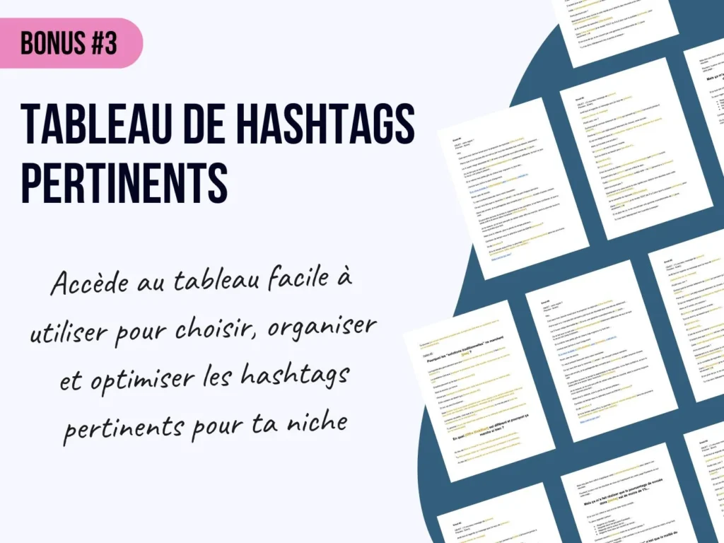 tableau des hastags